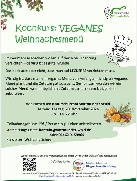 Kochkurs: Veganes Weihnachtsmenü